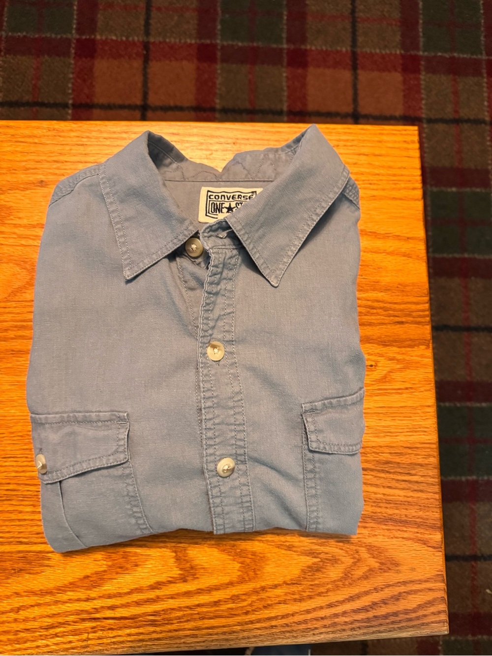 Light Blue Men’s Button-Up Shirt